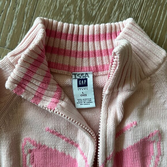 GAP KIDS GIRLS CABLE KNIT SWEATER WITH ZIPPER BUTTERFLY SIZE L (10) - Picture 3 of 3